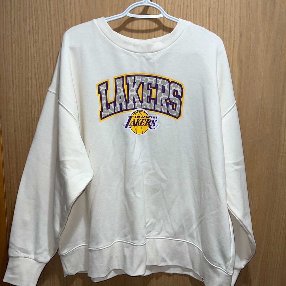 Fanatics White Lakers Women's Crew Neck Sweater